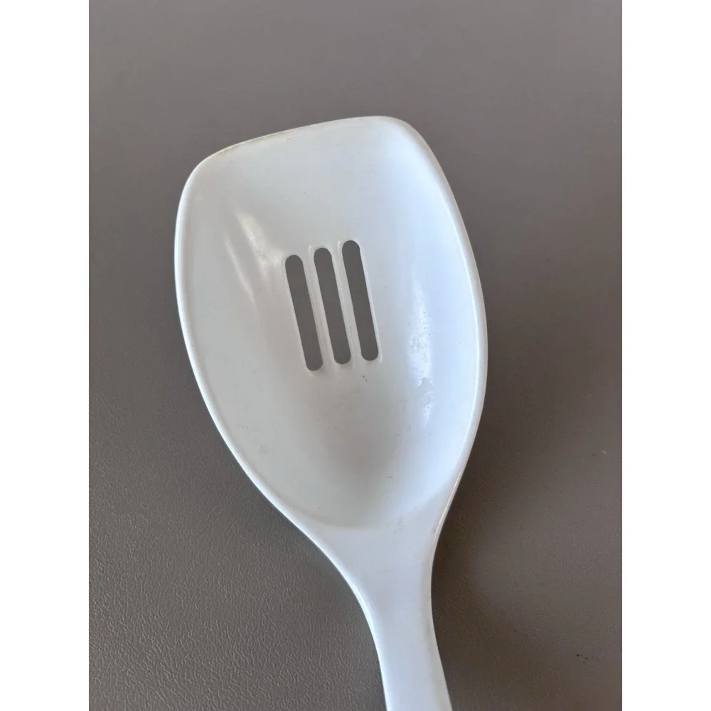 VTG Kamenstein Slotted Spoon Melamine‎ Serving Utencil Kitchen White